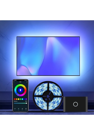 Telefon Kontrollü Tv Arkası Rgb Şerit Led 2 Metre