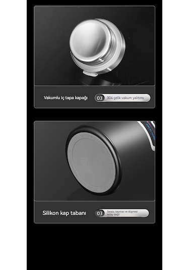 Açık Dağ Tırmanışı Büyük Kapasiteli Termos Bardak-siyah