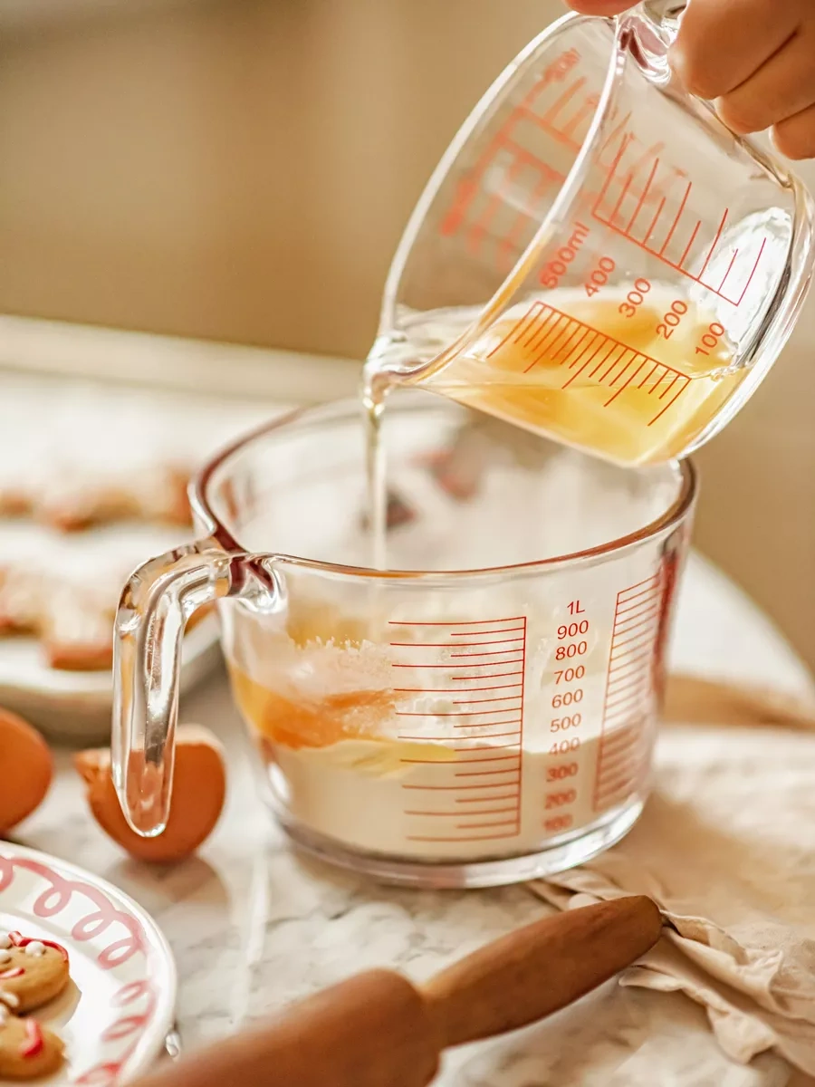 Roomi Mutfak İçin Ölçü Kabı 0,5 Litre Cam 181365246 Beyaz