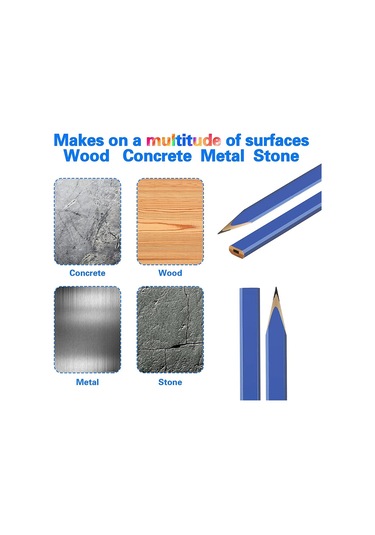 Suntek Marangoz Seti İnşaat Taslaklığı Için Dıy Düz 20-adet-mavi-kalem