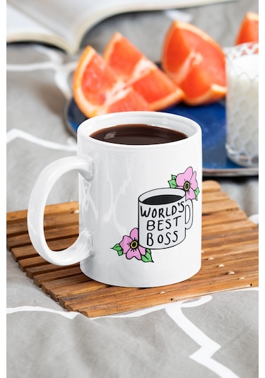 World Best Boss The Office Cute Baskılı Kupa Bardak Pembe