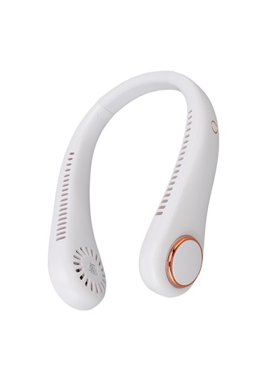 Kosona Beyaz Boyun Bağlı Fan - 3 Hızlı, 360 Soğutma, Pilli Ve Taşınabilir, Saç Koruyucu, Uzun Süre Konforlu Kullanim Beyaz