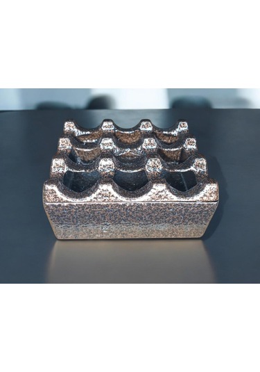 Zethome Kare Küllük Cafe Bronz Krom Kafe Kül Tablası