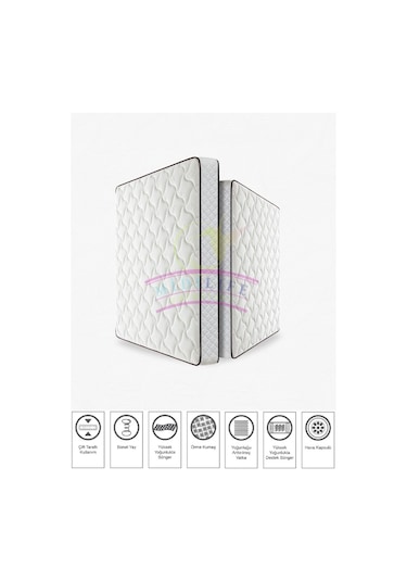 Onlıne-Yatak 130X190 Midilife Coton Ortopedik Yaylı Yatak Yaylı Yatak 130X190