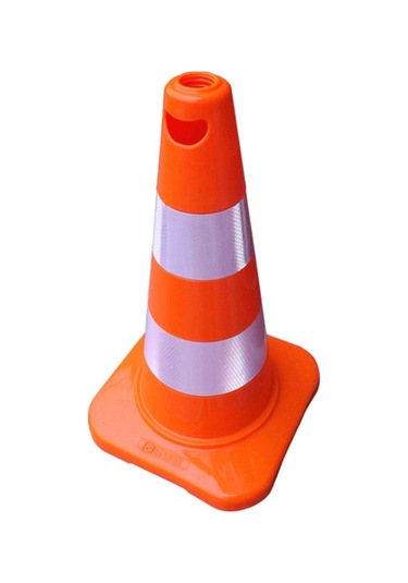 50 cm Kırılmaz Trafik Konisi (Çift Reflektifli)