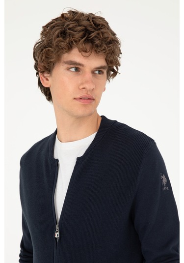 U.s. Polo Assn. Erkek Lacivert Hırka Triko 50293528-vr033 Lacivert