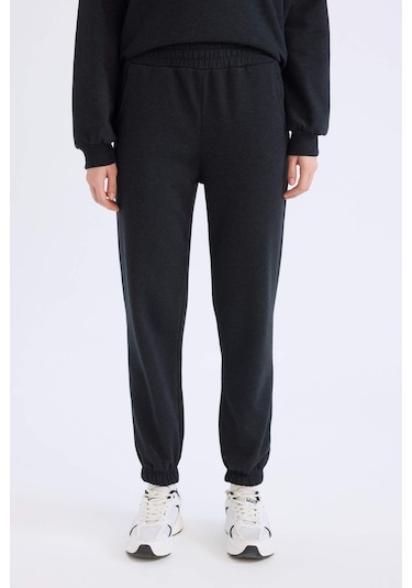 Defacto Regular Fit 2li Takım Kalın Bisiklet Yaka Sweatshirt Esnek Belli Jogger Eşofman Altı D8022axnsar191 Antrasit