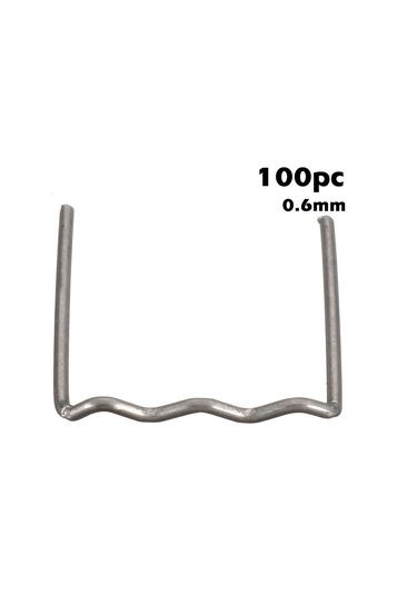 Xindoker 100 Adet 0.6mm Dalgalı Doğrusal Tungsten Filament Plastiği, Araba Tampon Çatlak Tamiri İçin Plastiği Kaynak Makinesi Çivileri