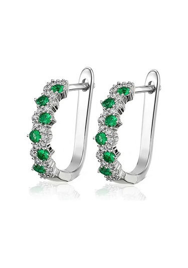 Prosperlink Lüks Mavi Kübik Zirkonya Küpe - Düğün, Parti Aksesuarı, Kadınlar İçin Hediyemavi Beyaz Çinko Kaplama0,11 Ct - 0,15 Ct14 Ayargümüşfl - If