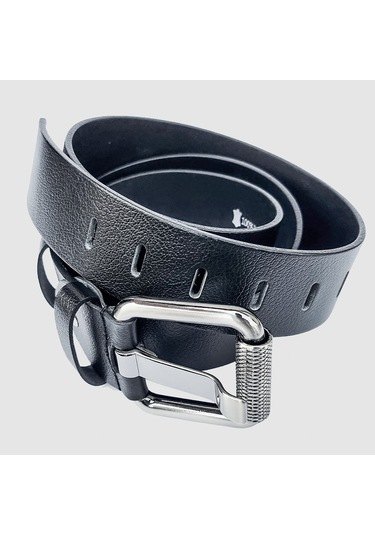 Rich Smith %100 Hakiki Deri Kemer Erkek Spor Krom Roll Toka 4,2 C Siyah