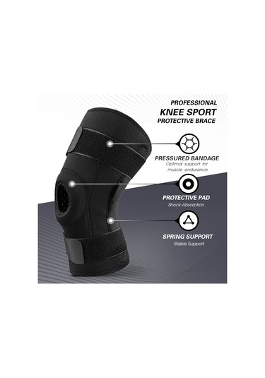 Wezone Dayanıklı Alüminyum Destekli Outdoor Spor Dizlik, Kaymayı Önleyici Ve Çarpma Koruyucu Siyah