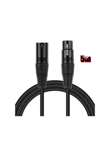 Suofeng Profesyonel Mikrofon Kablosu - 5m Xlr Erkek-dişi, 24awg, Gürültüsüz Ve Kayıpsız Ses İletimi