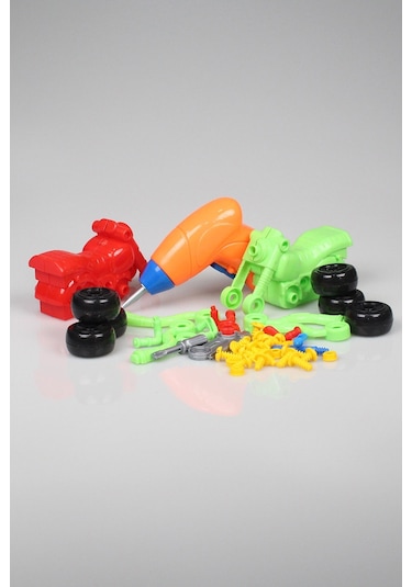 Pilli Matkap Seti Sök Tak Araçlar Pilli Matkaplı Vidalı Birleştirme Kiti Eğitici Oyuncak