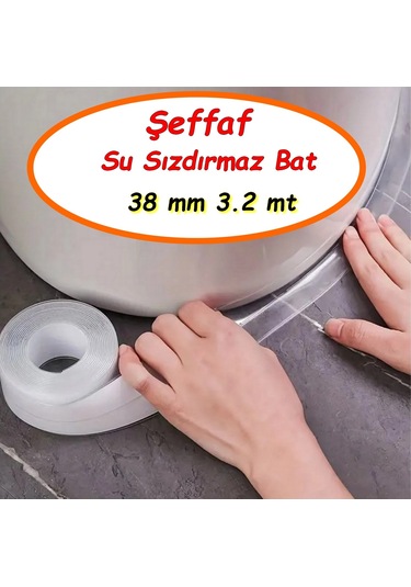 Şeffaf Süper Güçlü Yapıştırıcı Su Sızdırmaz Küvet Lavabo Klozet Banyo Mutfak Kenar Bant Küf Önleyici 2 M