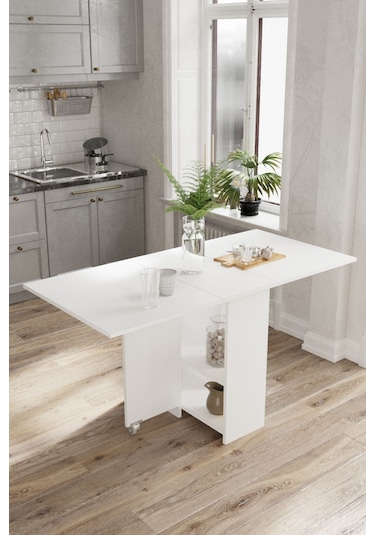 Dekorfim DF01102B Pratik Katlanır Masa Mutfak ve Yemek Masası