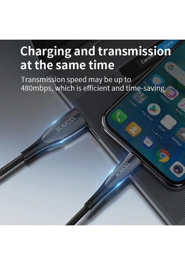 Sandwich Romoss Cb303 Veri Kablosu 1m Uzunluk - Hızlı Veri Aktarım Ve Şarj, Cep Telefonu İçin