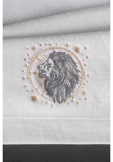 Varol %100 Microcotton Üst Kalite Havlu Seti Burç Nakışlı Aslan-standart Aslan Diğer