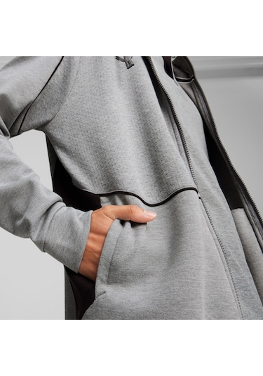 Puma Bmw Mms Hooded Fermuarlı Erkek Gri Sweatshirt 62414403 001