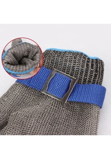 Paslanmaz Çelik Eldiven Anti-cut Güvenlik Kesilmeye Dayanıklı El Koruyucu Metal M