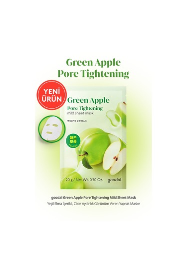 Yeşil Elma İçerikli Yaprak Maske Goodal Green Apple Pore Tightening Mild Sheet Mask