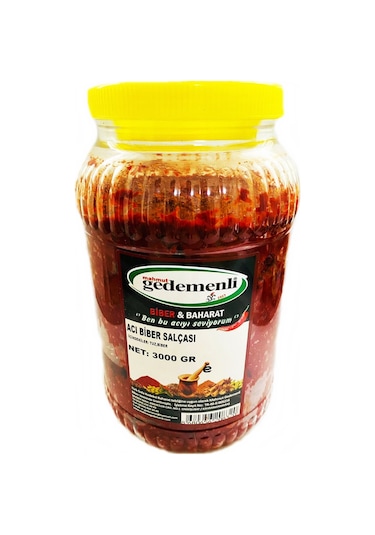 Mahmut Gedemenli Ev Tipi Acı Biber Salçası 3 KG