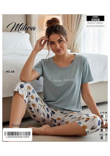 Miressa Milan Kapri Pijama Takımı Bebek Mavisi