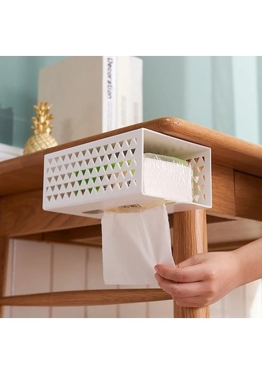 Ulzyvf Yapışkanlı Raf Organizatörü - Peçete Tutucu, Mutfak Düzenleyici, Mavi Depolama Kutusu Mavi