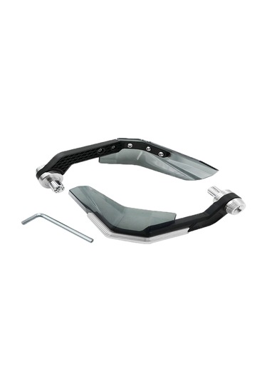 Vkemall Motosiklet El Koruması Güneş Vindikatörü - Gri Rengi - 2 Adet - 22 Mm Manillar Uyumlu - Hava Ve Çarpma Korumalı