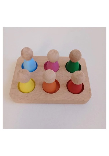 Peg Bebek Ve Tabla Eşleştirme 6 Lı Insan Figürleri Waldorf