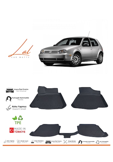 Volkswagen Golf 4 3D Havuzlu Paspas (1998-2004 Uyumlu)