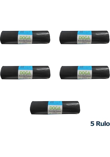 Ecoplast Doğa Jumbo Boy Siyah Çöp Torbası Poşeti Siyah 5 x 10'lu 80 x 110 CM