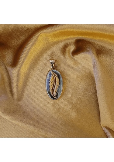 Ay Işığında Huzur Bronz Çini Taşlı Çelik Zincir Kolye Rose Gold