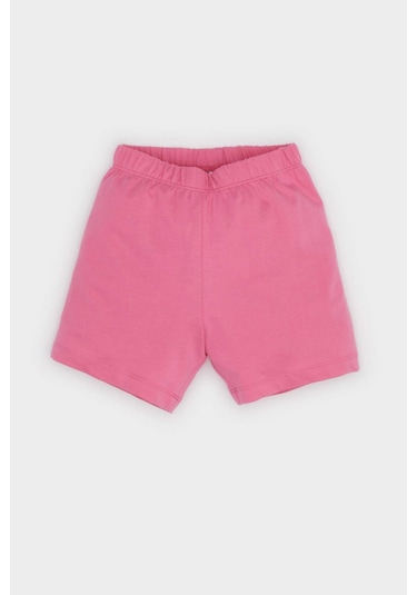 DeFacto Kız Bebek 4'lü Pijama Takımı Desenli Kısa Kollu Penye Üst Beli Lastikli Şort E1551A525HSPN237