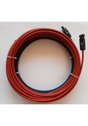 Mc4 Konnektörlü (soketli). 6 Mm Solar Kablo 10 m +10m = 20m