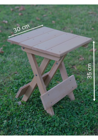 Açılır Kapanır Ahşap Tabure 35 Cm Şık Ve Dayanıklı Natural