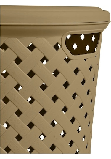 Plast Team 14 Litrelik Kapaklı Çamaşır Sepeti 151982579 Çikolata