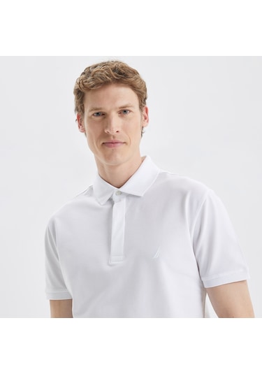Nautıca Erkek Beyaz Slım Fıt Kısa Kollu Polo K35062T 1Bw Beyaz