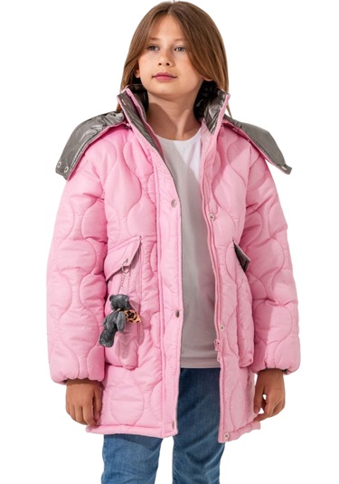 Kız Çocuk Kapitone Model Fermuar Kapama Kapüşonu Çıkabilen Astarlı Ayıcık Aksesuarlı Pembe Renk Mont Pembe Kız Çocuk Kapitone Model Fermuar Kapama Kapüşonu Çıkabilen Astarlı Ayıcık Aksesuarlı Pembe Renk Mont Pembe