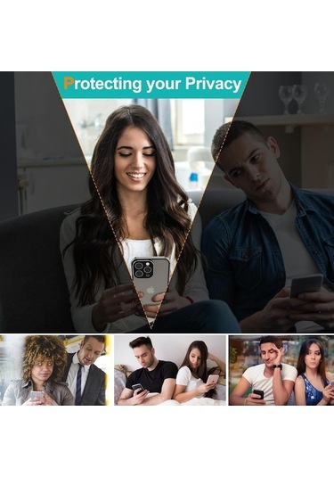 Bloomnest İphone Uyumlu 15 Pro Uyumlu Manyetik Çift Taraflı Anti-gözetleme Temperli Cam Kılıfı Diğer