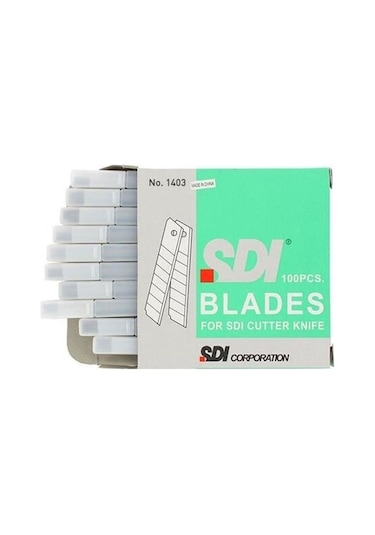 Sdi 1403 Maket Bıçağı Dar 9mm Yedek Ağız Uç Yedeği 100 Lü Paket