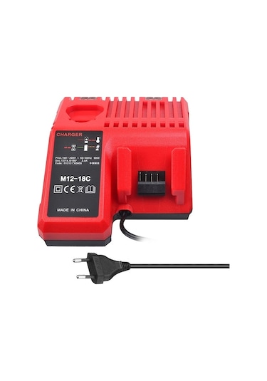 Ankatek Geeksen Milwaukee M12 M14 M18 Şarj Cihazı - 12v/14.4v/18v Li-ion Pil Şarjı, 8 Koruma Sistemi İle Güvenli