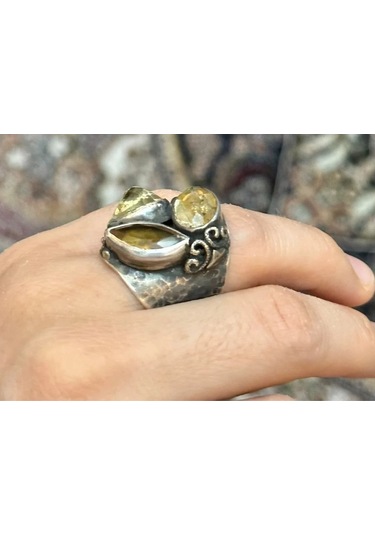Allahverdi Türkmen Sitrin Gümüş Yüzük