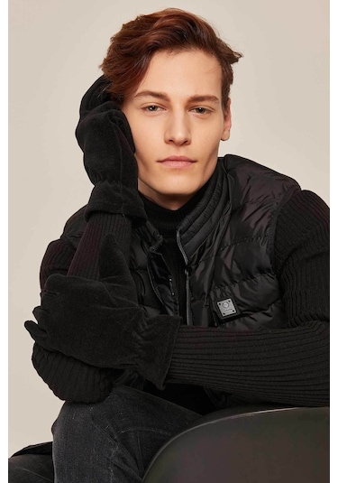 Suyutti Erkek Bileği Lastikli Polar Eldiven 430 Siyah Xl Siyah