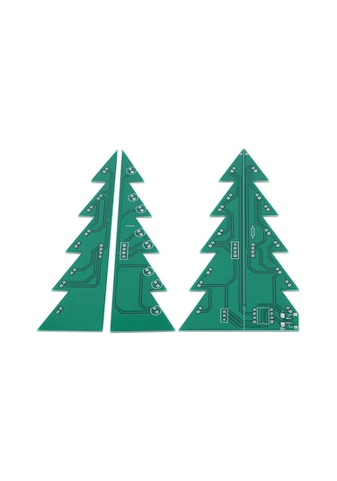 Yaozixa Dıy Noel Ağacı Makyajı: 33 Led Işık, 23 Renk Efekti, Usb Bağlantılı, Pcb Modül Seti Mavi Işık