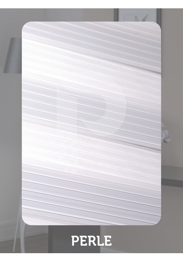 Br Perle Pliseli Kar Beyazı Rengi Zebra Perde Yüksek Kalite Alüminyum Kasa Kar Beyazı