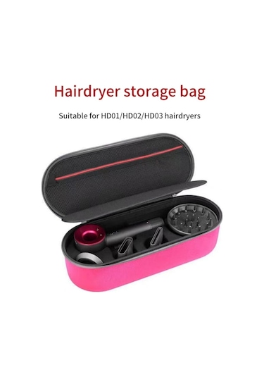 Hd01 Hd03 Saç Kurutma Makinesi Saklama Kutusu Eva Sert Kabuk Çantası Gül Kırmızısı Kırmızı