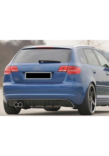 Audi A3 8P 4 Kapı S3 Arka Ek Difüzör Piona Black 2008 - 2010 Sol
