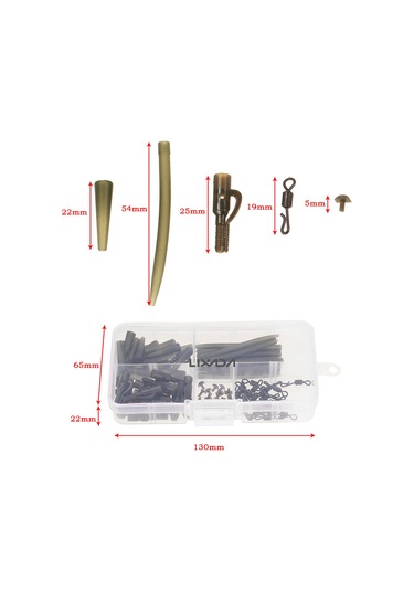 Lixada 100 Adet Terminal Sazan Balıkçılık Pimleri İle Y4700 Yeşil