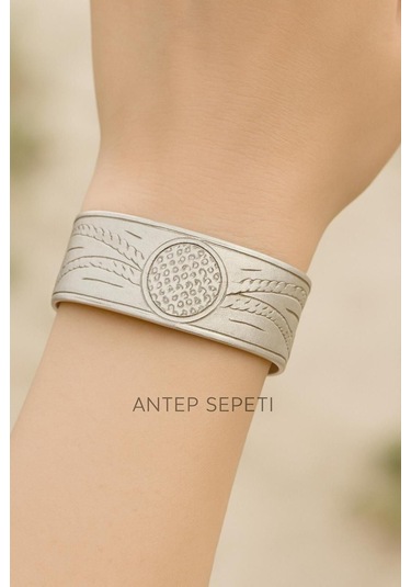 Bakır Desenli Bileklik Gri