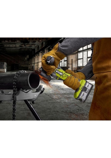 Ryobi R18AG70 18V 125 MM Akülü Kömürsüz Avuç Taşlama Makinesi (Aküsüz)